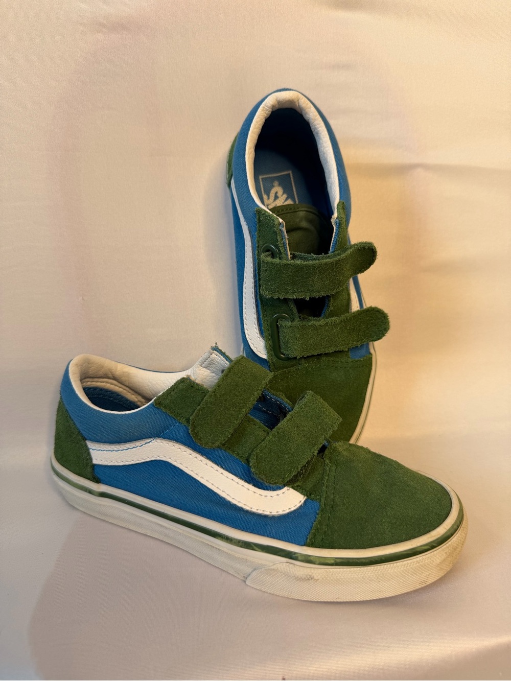 Vans Old Skool V '2 Tone - Mediterranean Blue Greener Pastures Child size 1